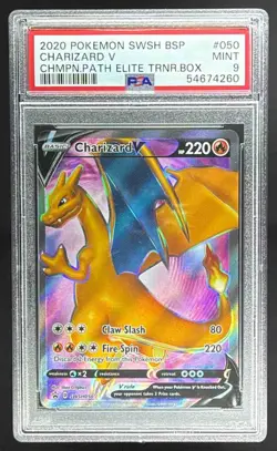 2019-2023 Pokemon Sword & Shield Black Star Promos Charizard V #SWSH050 PSA 9 - Image 1