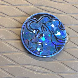 Alolan Ninetales Blue Cracked Ice Holo Pokemon TCG Coin - Image 3