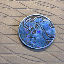 Alolan Ninetales Blue Cracked Ice Holo Pokemon TCG Coin - Image 5