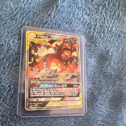 Pokemon Reshiram & Charizard GX TAG TEAM Promo Foil SM SM201 Card - Image 1