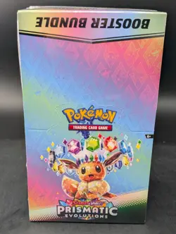 Pokemon SV8.5 Prismatic Evolutions Sealed Booster Bundle Display Case NEW - Image 1