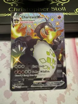 Pokemon TCG Charizard VMAX Holo Ultra Rare Card Shining Fates SV107/SV122 MINT - Image 1