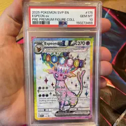 Pokemon 2025 Espeon ex 175 SVP Premium Figure Collection GEM MINT PSA 10 - Image 1