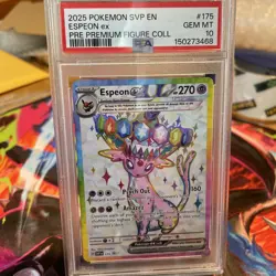 Pokemon 2025 Espeon ex 175 SVP Premium Figure Collection GEM MINT PSA 10 - Image 2