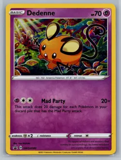 Dedenne SWSH080 Holo Promo - 2021 Pokemon Black Star Promo NM - Image 1