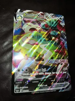 Pokemon TCG Jumbo Snorlax VMAX 142/202 Stamped Promo Sword & Shield NM - Image 2