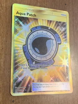 2017 Pokemon TCG - Guardians Rising - AQUA PATCH - 161/145 Holo Secret Rare - MP - Image 3