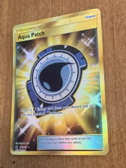 2017 Pokemon TCG - Guardians Rising - AQUA PATCH - 161/145 Holo Secret Rare - MP - Image 4