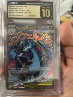 2025 Pokemon Mega Charizard X Ex Ultra UPC Black Star Promos 023 CGC 10 PRISTINE - Image 1