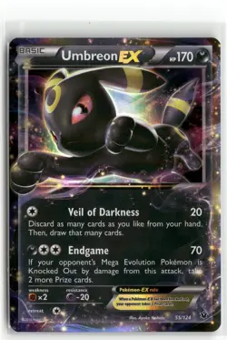 Pokemon Umbreon EX 55/124 Ultra Rare 2016 XY - Fates Collide - Image 1