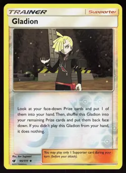 Gladion 95/111 Uncommon Crimson Invasion Pokemon Reverse Holo Near Mint - Image 1