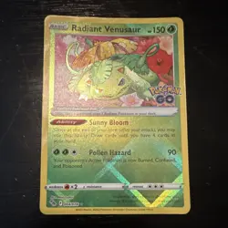Pokemon Radiant Venusaur 004/078 Pokemon GO Radiant Rare Holo 150HP 90Atk - Image 1