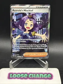 Acerola's Mischief 165/132 Pokemon TCG Mega Evolution Full Art Trainer NM - Image 1