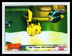 💥 THE CHASE FOR PIKACHU Topps 1999 Pokemon Vacation # 28 Movie Black Logo - Image 1