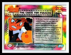 💥 THE CHASE FOR PIKACHU Topps 1999 Pokemon Vacation # 28 Movie Black Logo - Image 2