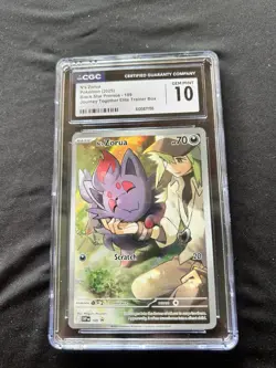 Pokemon N's Zorua 189 Journey Together Black Star Promo CGC 10 GEM Mint - Image 1