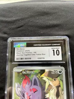 Pokemon N's Zorua 189 Journey Together Black Star Promo CGC 10 GEM Mint - Image 2