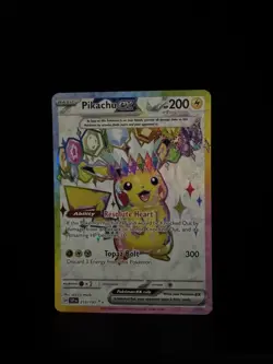 Pokemon Pikachu ex Ultra Rare Full Art Holo 219/191 Sv08 Surging Sparks - Image 1