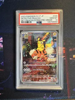 Detective Pikachu 098/SV-P Promo 2023 Pokemon SV-P Japanese PSA 10 GEM MINT - Image 1