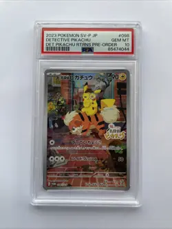 2023 Pokemon #098 Detective Pikachu PSA 10 Japanese SV-P Promo Card - Image 1