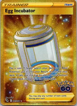 Egg Incubator (Secret) Secret Rare Pokemon GO 087/078 NM - Image 1