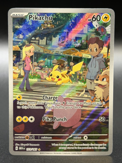Pikachu 173/165 Illustration Rare SV: Scarlet & Violet 151 Holo Pokemon TCG - NM - Image 1