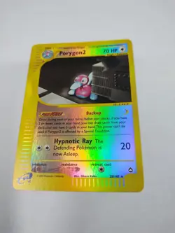 Clean MINT/NM 2003 Pokemon Aquapolis Porygon2 Reverse Holo #28/147 - Image 1