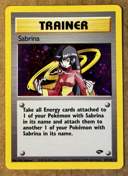 Pokemon TCG Sabrina Trainer 20/132 Gym Challenge Holo (NM) - Image 1