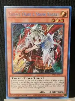 Yu-GI-Oh! Ghost Ogre & Snow Rabbit *SECRET RARE* RA04-EN015 1st Edition NM - Image 1