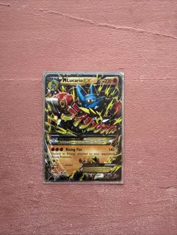 Pokemon TCG Mega Lucario EX Furious Fists 55/111 Card Ungraded Damaged - Image 1