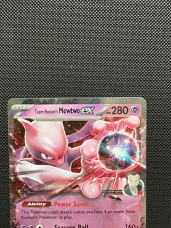 Pokemon TCG Destined Rivals Team Rockets Mewtwo EX Card 81/182 - Image 3
