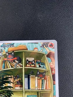 Pokemon TCG Litten Temporal Forces Illustration Card 167/162 - Image 3