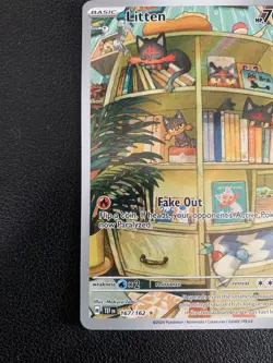 Pokemon TCG Litten Temporal Forces Illustration Card 167/162 - Image 4