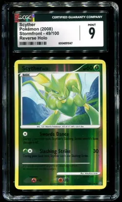 CGC 9 Scyther Reverse Holo Stormfront 2008 Pokemon Card #49 - Image 1