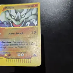 Pokemon Card - Rhyhorn 91/144 Reverse Holo Skyridge E-Series WOTC - Image 2