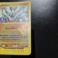 Pokemon Card - Rhyhorn 91/144 Reverse Holo Skyridge E-Series WOTC - Image 3