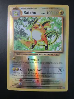 RAICHU REVERSE HOLO POKEMON CARD 26/108 EVOLUTIONS LIGHTLY PLAYED EX - Image 1