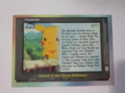 EP17 ISLAND GIANT TOPPS TV ANNIMATION POKEMON BLUE LOGO CARD NON HOLO FOIL NM- - Image 4