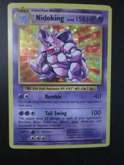 NIDOKING HOLO POKEMON CARD 45/108 EVOLUTIONS NEVER PLAYED NM- - Image 1