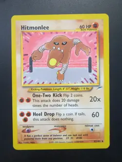 HITMONLEE POKEMON CARD 47/105 NEO DESTINY NON HOLO NEVER PLAYED NM- - Image 1