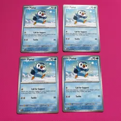 Piplup 027/094 common Phantasmal Flames Pokemon Card NM - Image 1