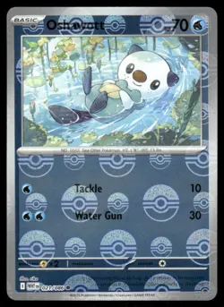 Pokemon Cards Oshawott 021/086 Reverse Holo POKE BALL SV: White Flare Common NM - Image 1
