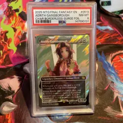 2025 MTG Final Fantasy EN Borderless Surge Foil #0519 Aerith Gainsborough - Image 1