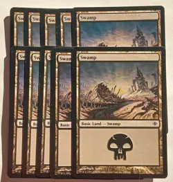 Magic MTG - Swamp #239 (x10) - Shards of Alara Basic Land - LP - Image 1