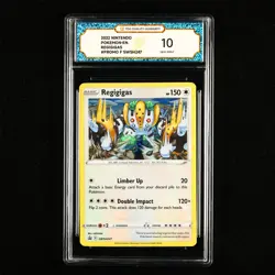 TQG 10 GEM MINT 2022 Pokemon ENG Regigigas F SWSH247 Promo - Image 1