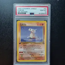 1999 Pokemon Jungle 1st Edition Cubone #50 PSA 10 Gem Mint - Image 1