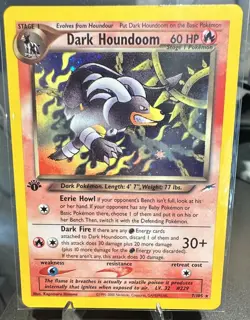 Dark Houndoom 7/105 1st Edition Holo Rare Neo Destiny NM Pokemon - Image 1
