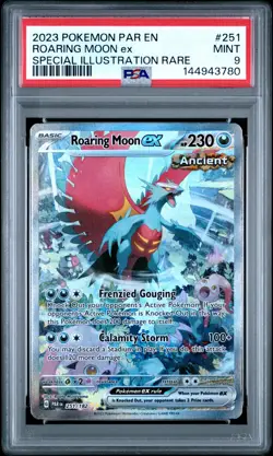 Roaring Moon EX 251/182 Special Illustration Rare Pokemon PSA 9 *780 - Image 1