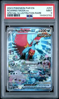 Roaring Moon EX 251/182 Special Illustration Rare Pokemon PSA 9 *782 - Image 1