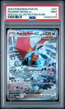 Roaring Moon EX 251/182 Special Illustration Rare Pokemon PSA 9 *783 - Image 1